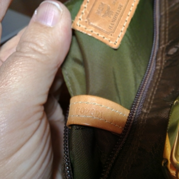 MCM Small Brown Nylon Tote - Picture 7 of 8